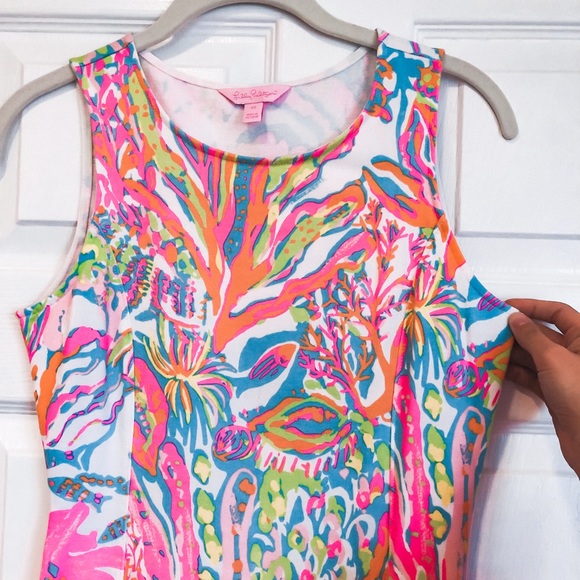 Lilly Pulitzer Neon Coral Dress - Picture 3 of 8